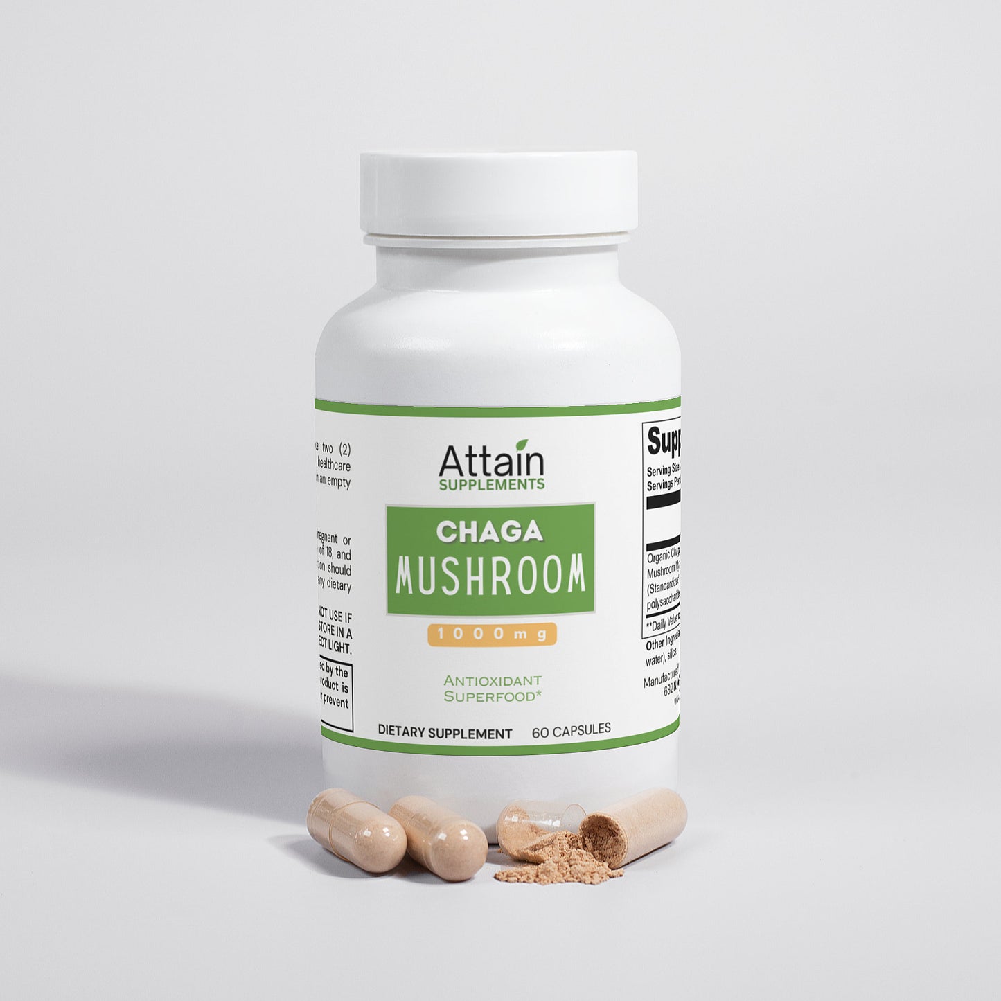 Chaga Mushroom Capsules - Attain Supplements