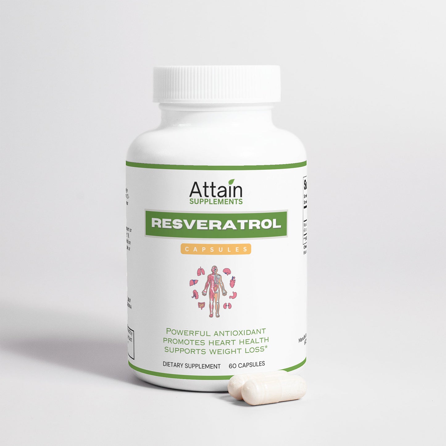 Resveratrol 50% 600mg - Attain Supplements