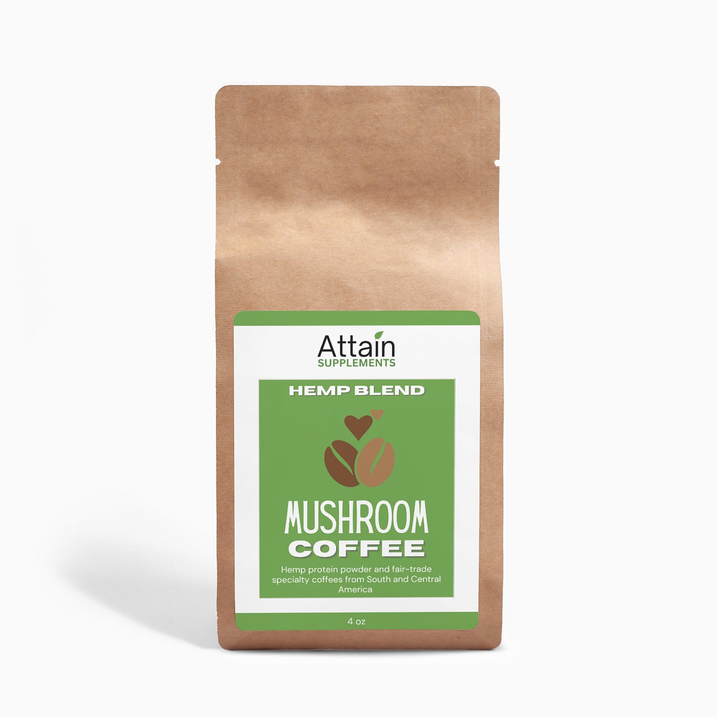 Hemp Coffee Blend - Medium Roast 4oz - Attain Supplements