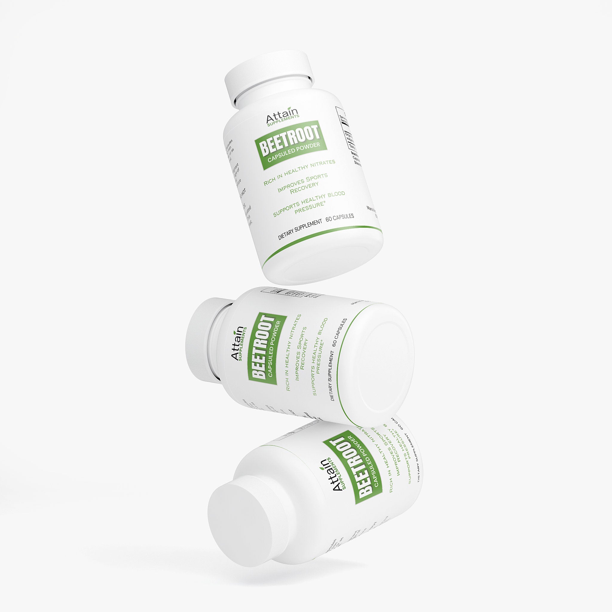 Organic Beetroot Capsules supplement facts and ingredients | Attain Supplements