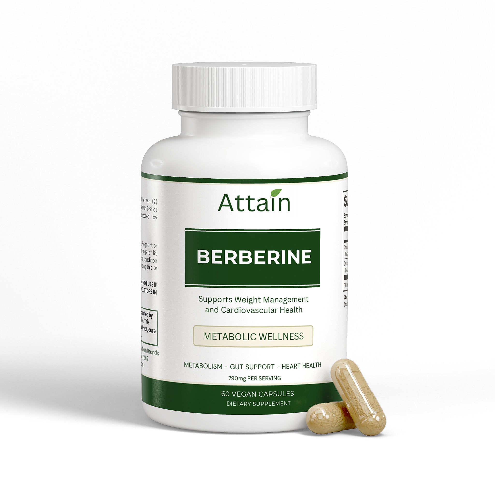 Berberine Capsules natural ingredients | Attain Supplements