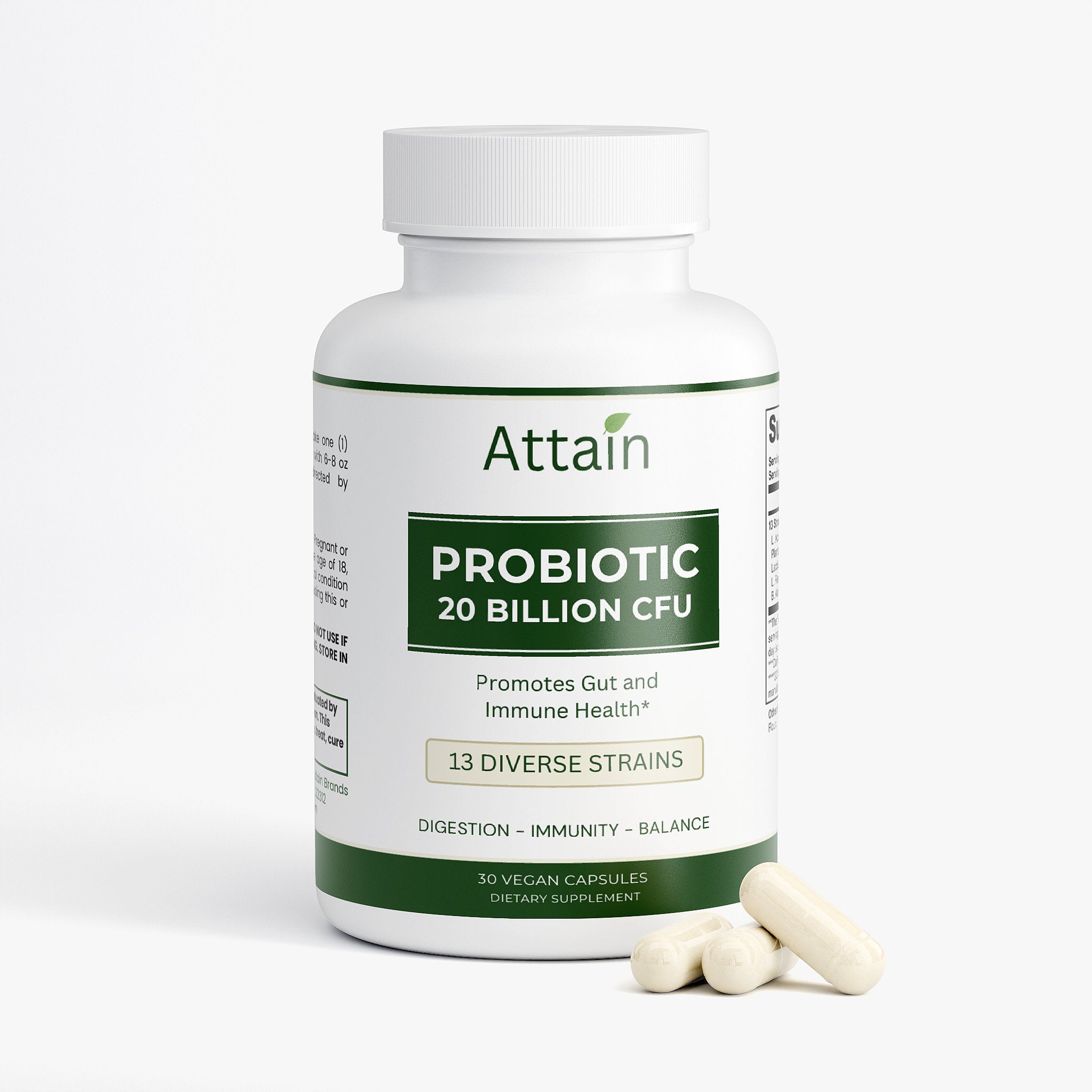 Attain Probiotic 20 Billion CFU capsules ingredients
