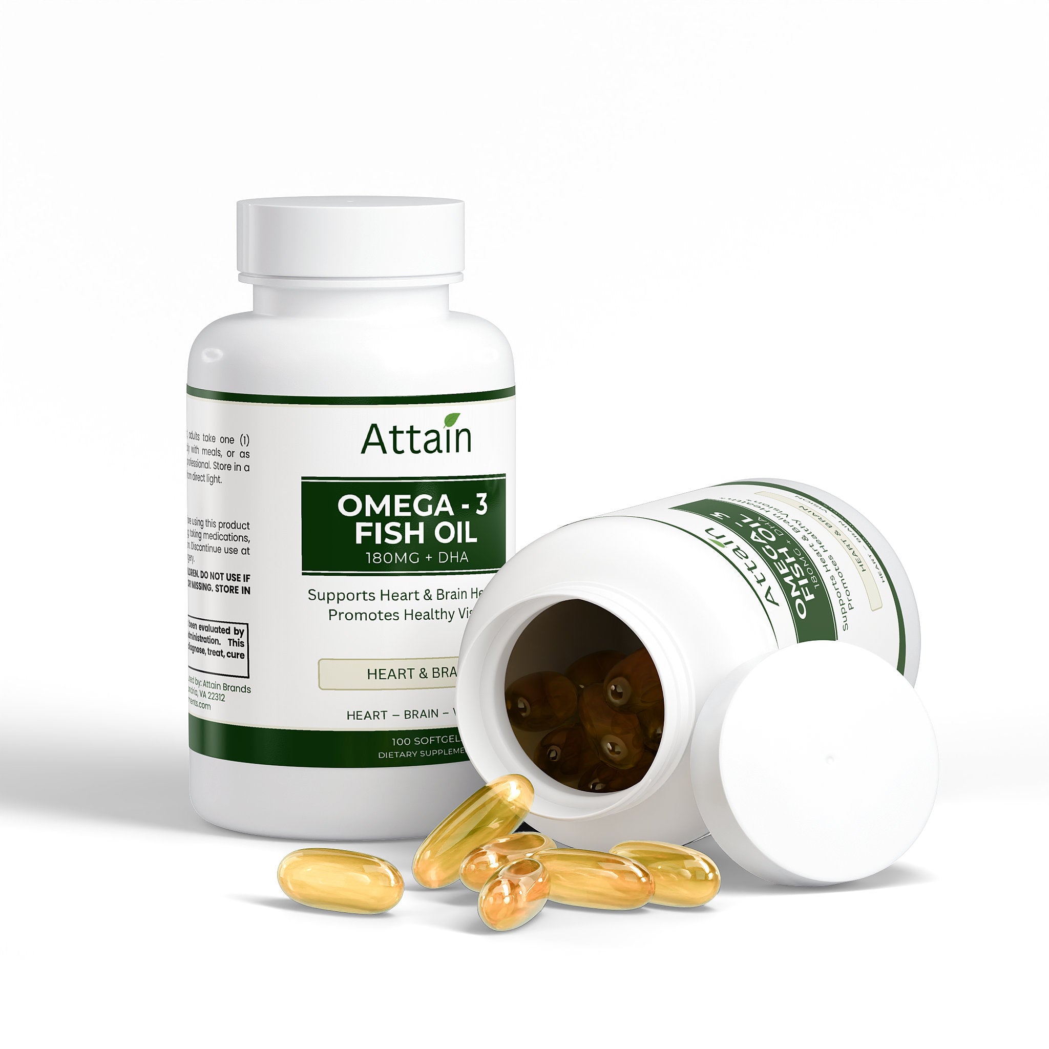 Omega-3 EPA + DHA Softgels — Heart & Brain