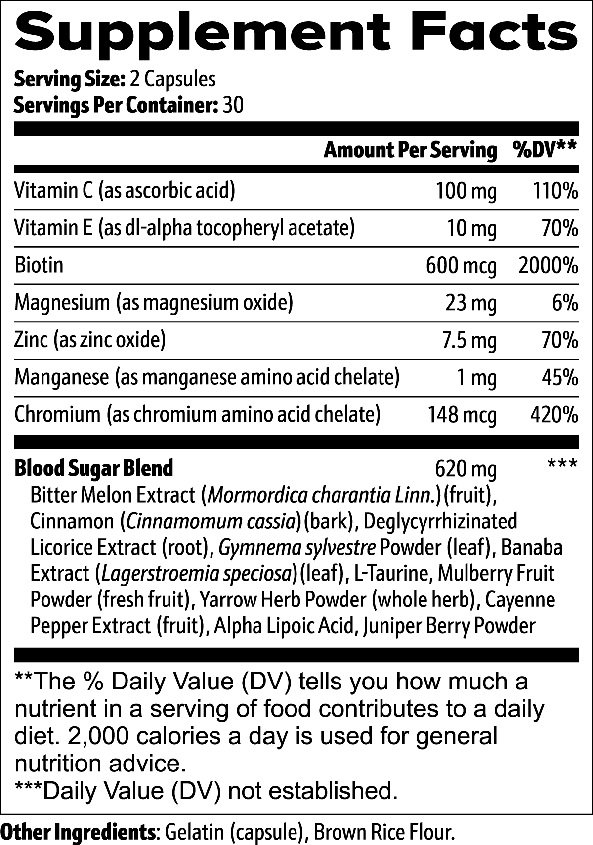 Glucose Metabolism Support Capsules — Blood Sugar