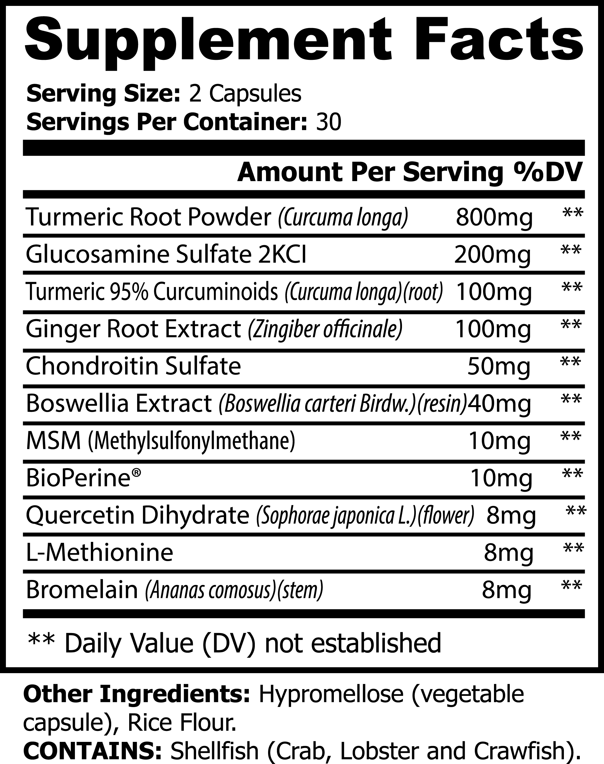 Platinum Turmeric Capsules — Joint & Inflammation Support