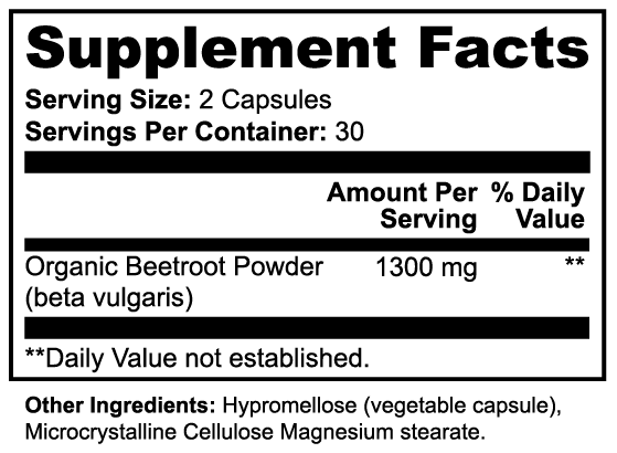 Organic Beetroot Capsules premium quality supplement | Attain Supplements