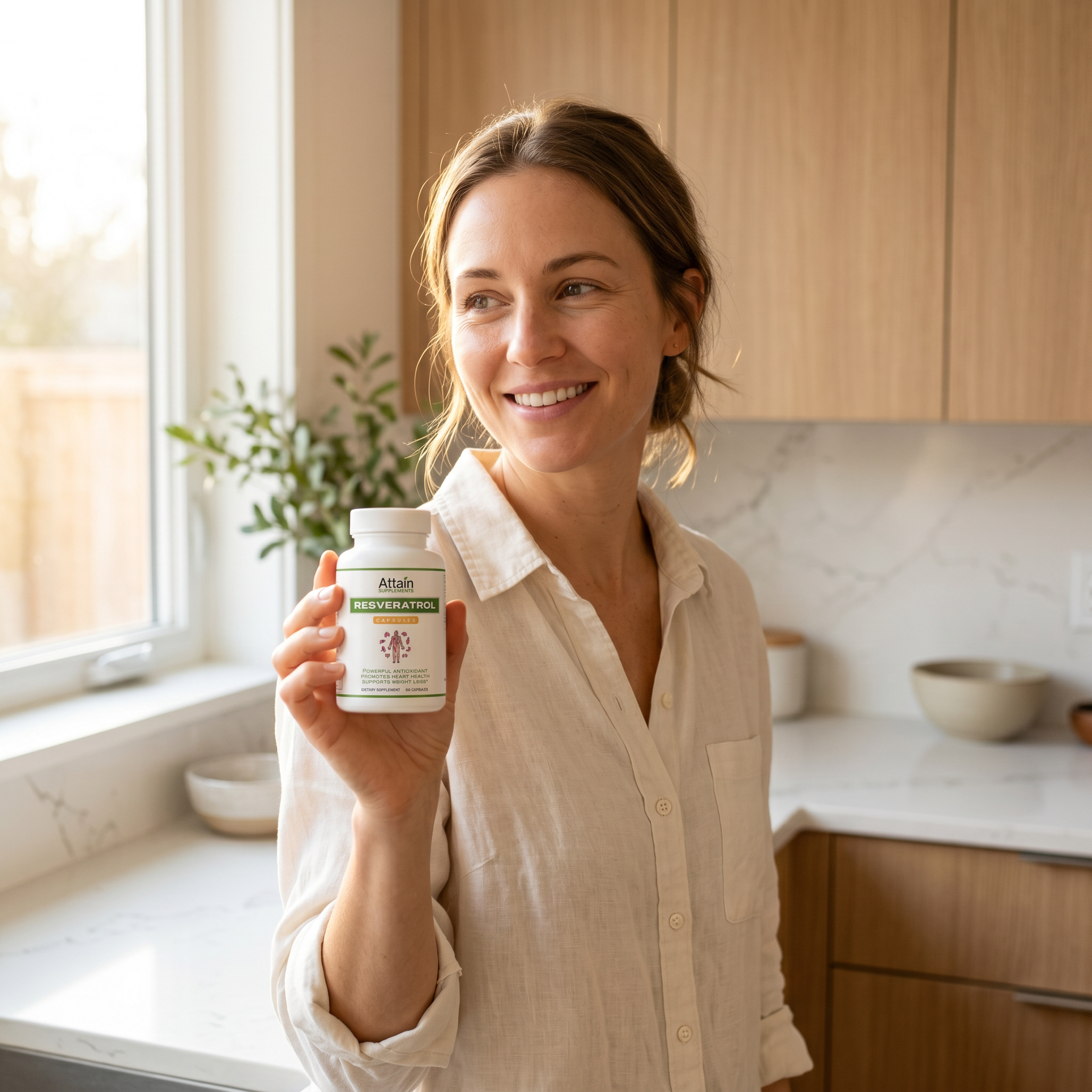 Attain Resveratrol capsules for antioxidant and anti-aging support