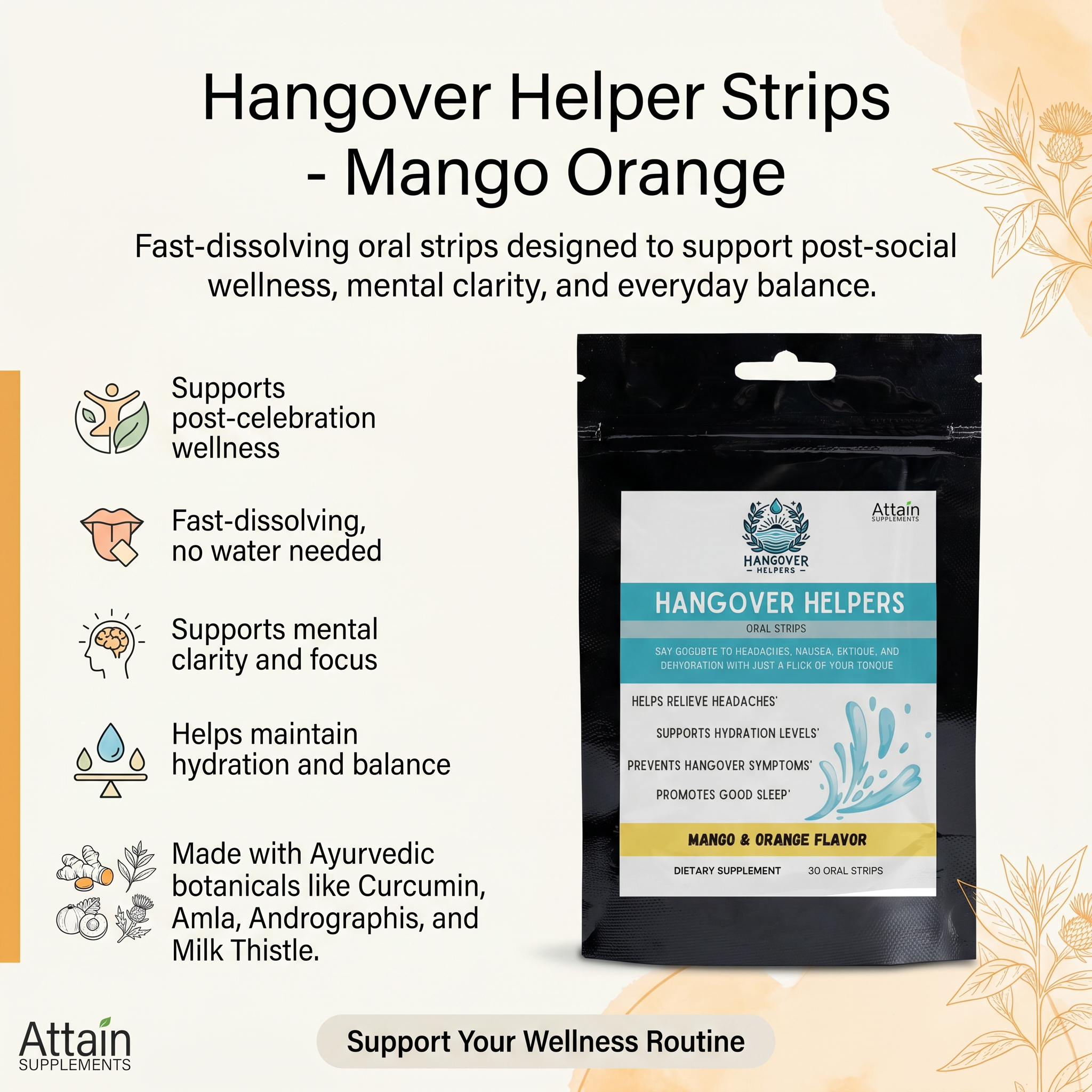 Morning Recovery Strips — Mango Orange