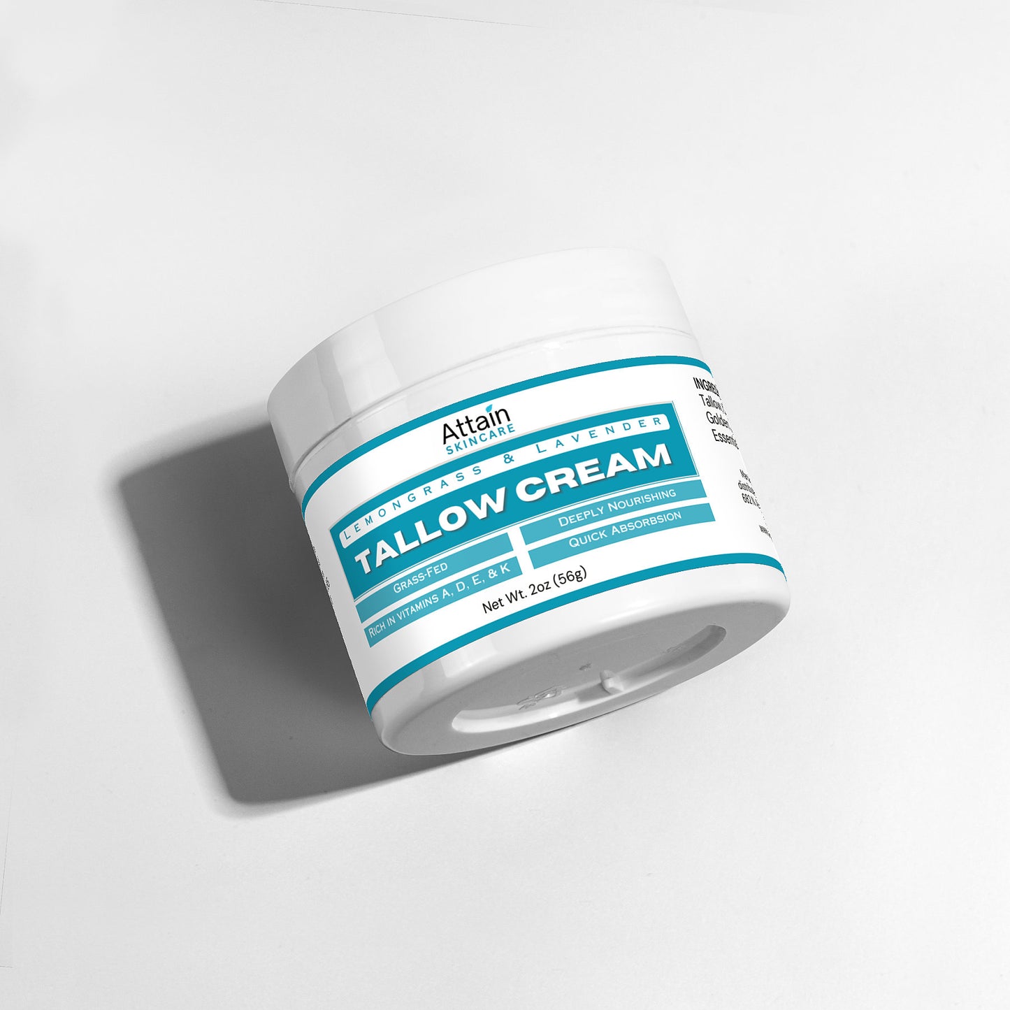Tallow Cream - Lemongrass & Lavender Scent - made from grass fed beef tallow - Attain Supplements
