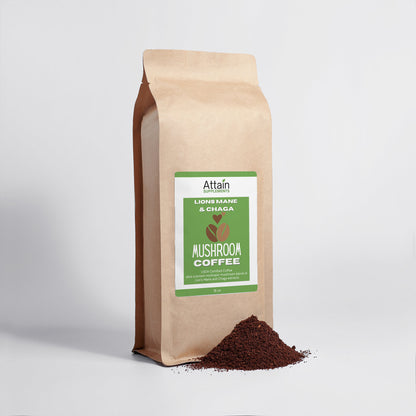 Mushroom Coffee Fusion - Lion’s Mane & Chaga 16oz - Attain Supplements