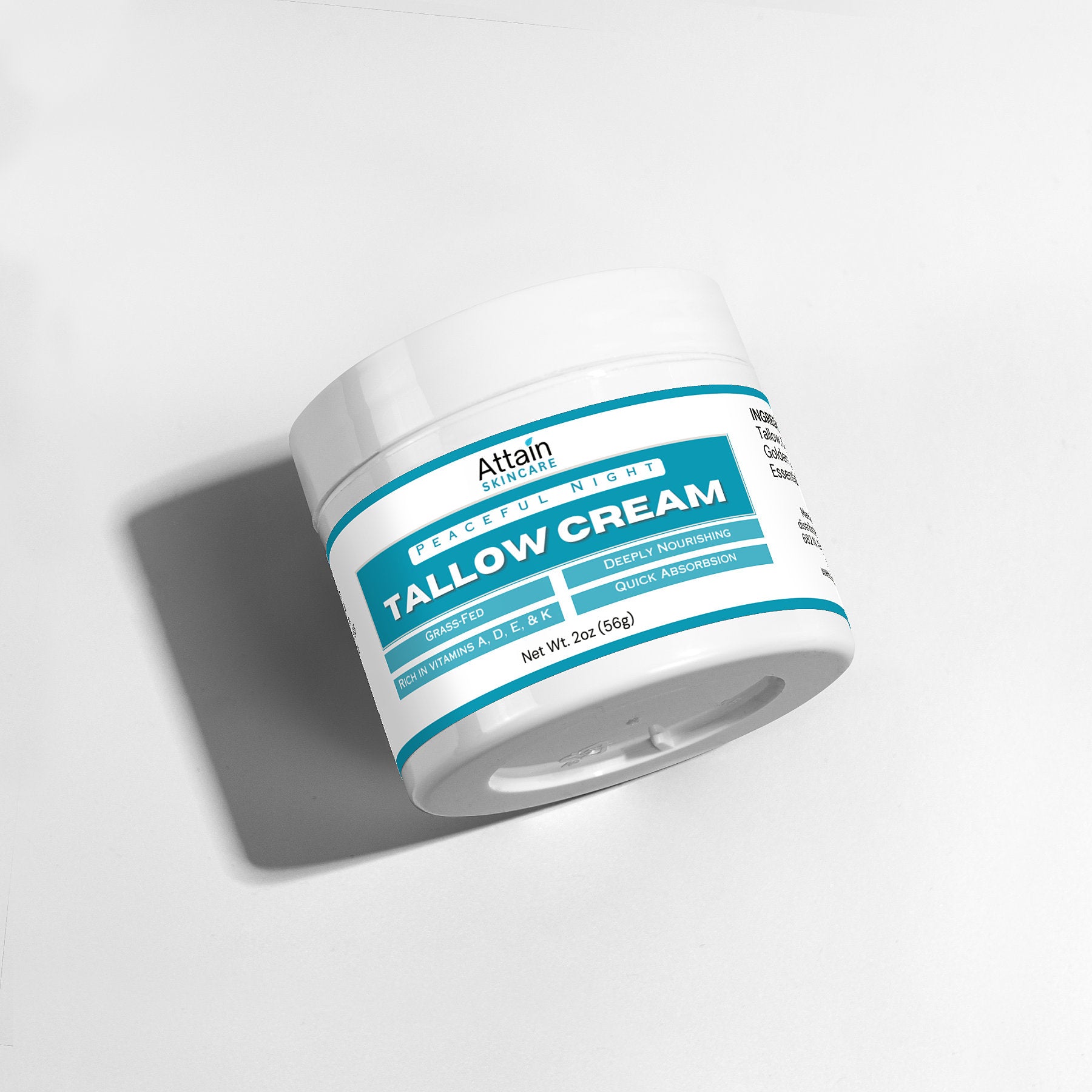 Tallow Cream Peaceful Night - made from grass fed beef tallow - Attain Supplements