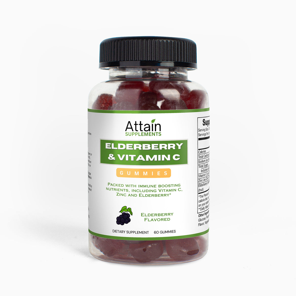Elderberry & Vitamin C Gummies supplement | Attain Supplements