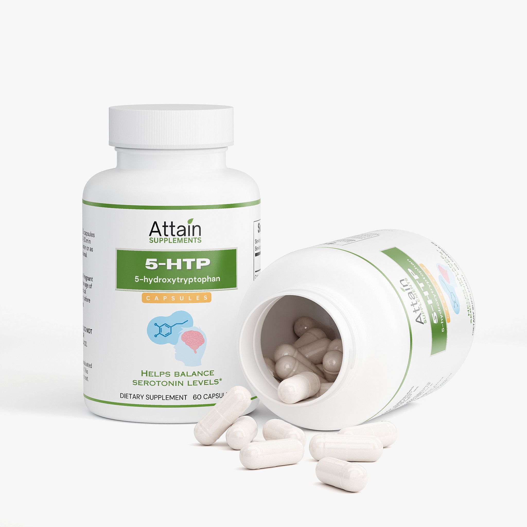 5-HTP Capsules supplement facts and ingredients | Attain Supplements