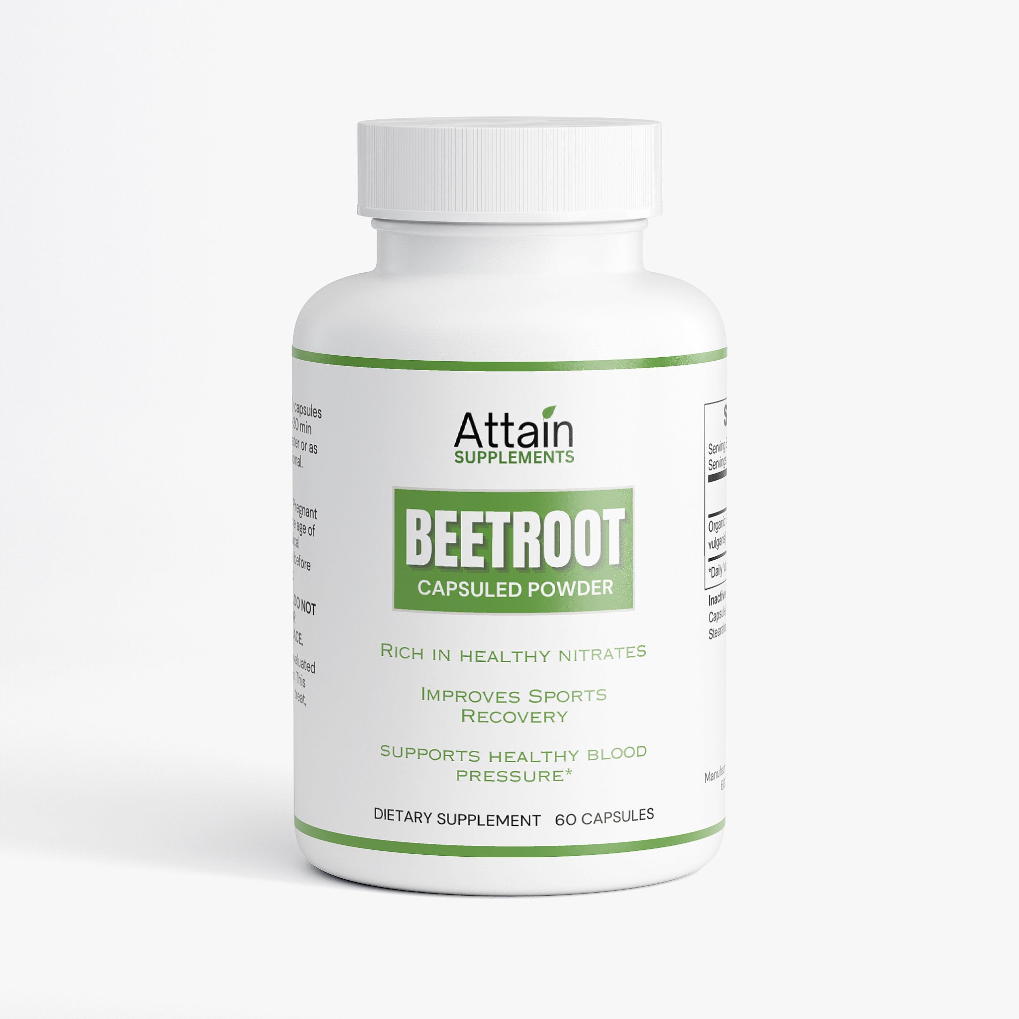 Organic Beetroot Capsules supplement | Attain Supplements