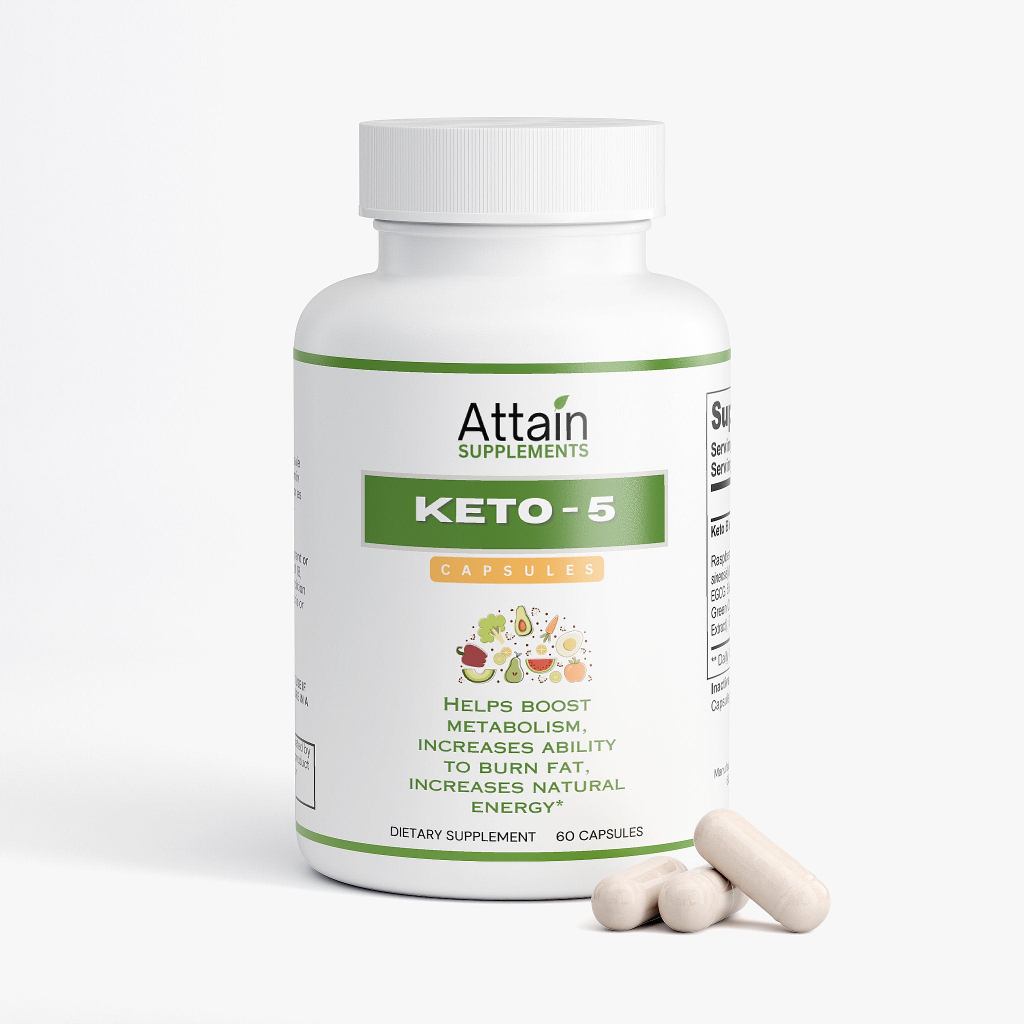 Keto-5 Blend Capsules daily wellness supplement | Attain Supplements