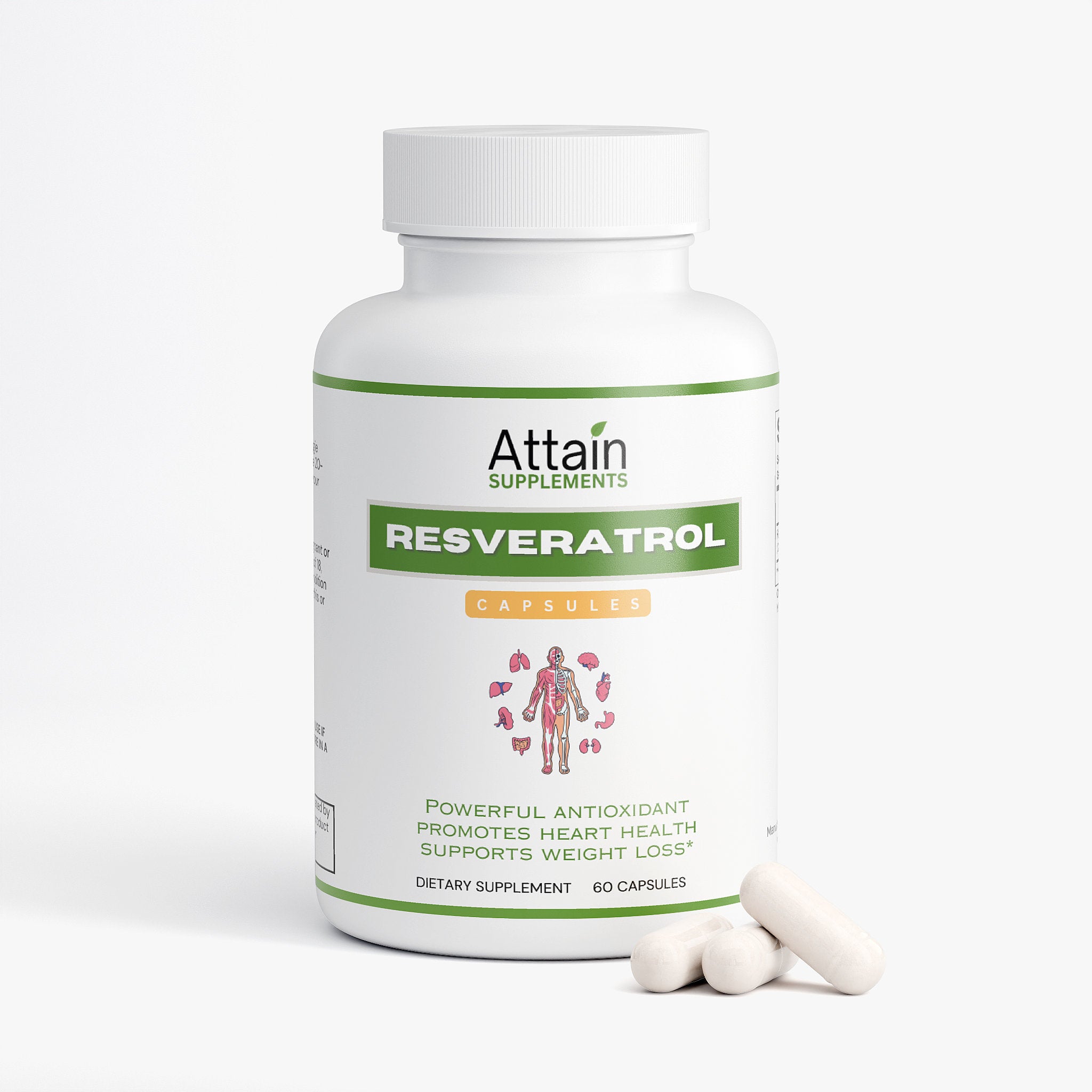 Resveratrol Capsules natural ingredients | Attain Supplements