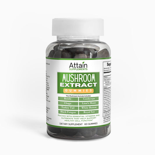 Vegan Mushroom Extract Gummies - A Blend of 10 powerful Mushrooms