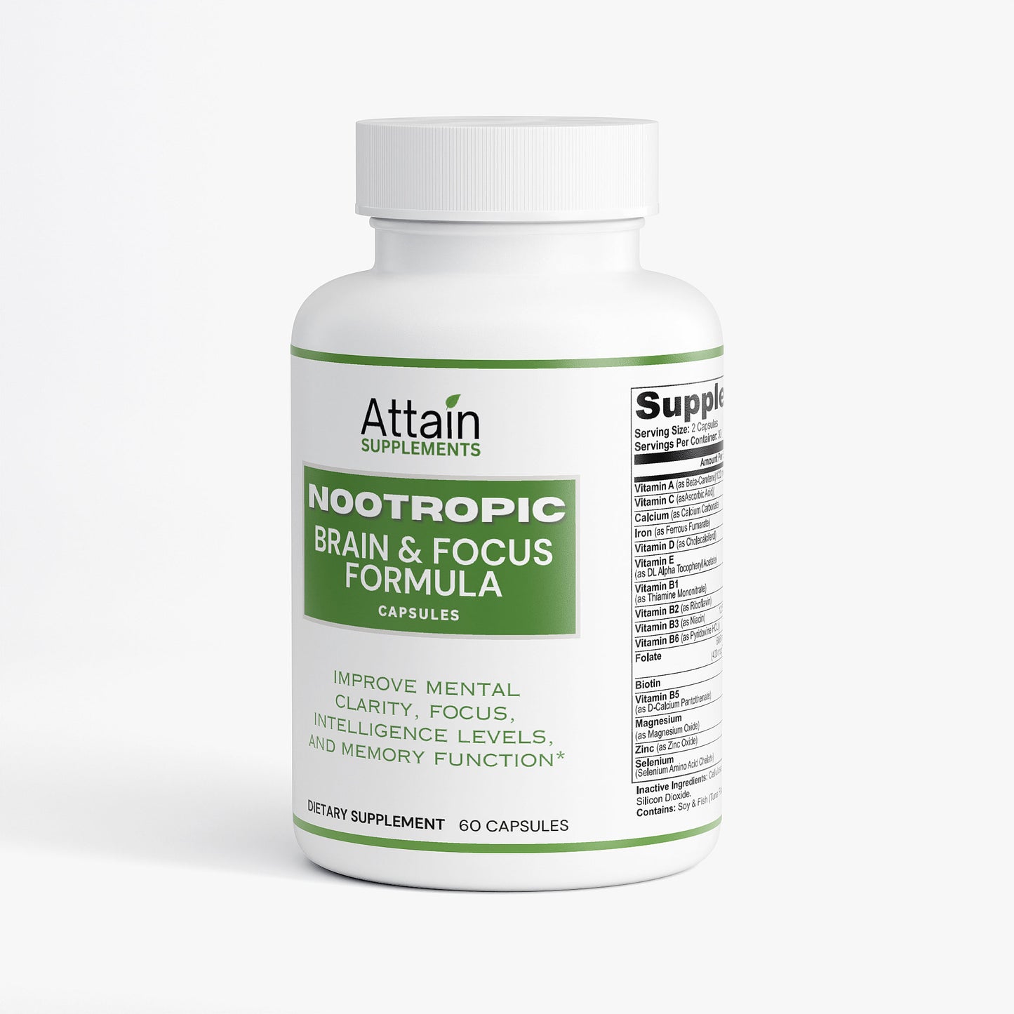 Nootropic Brain & Focus Formula - keep your focus sharp and energy high every day