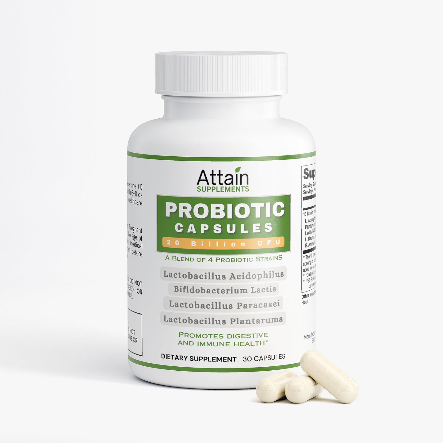 Probiotic 20 Billion CFU - Dietary Supplement Capsules