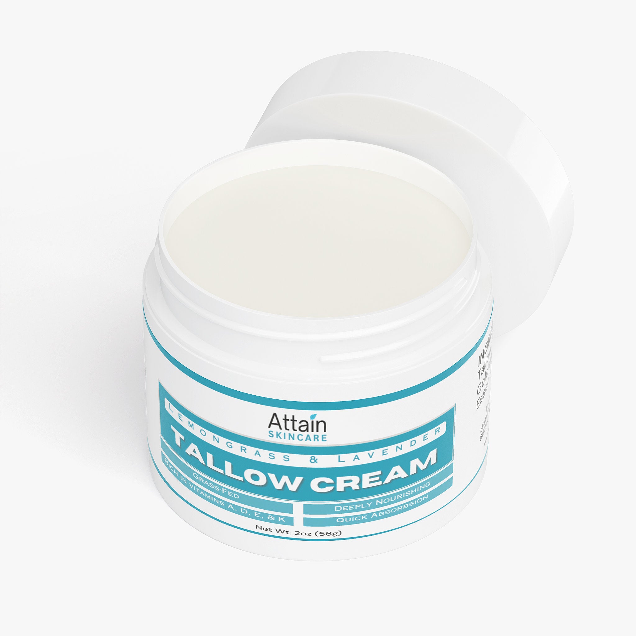 Tallow Cream - Lemongrass & Lavender Scent supplement facts and ingredients | Attain Supplements