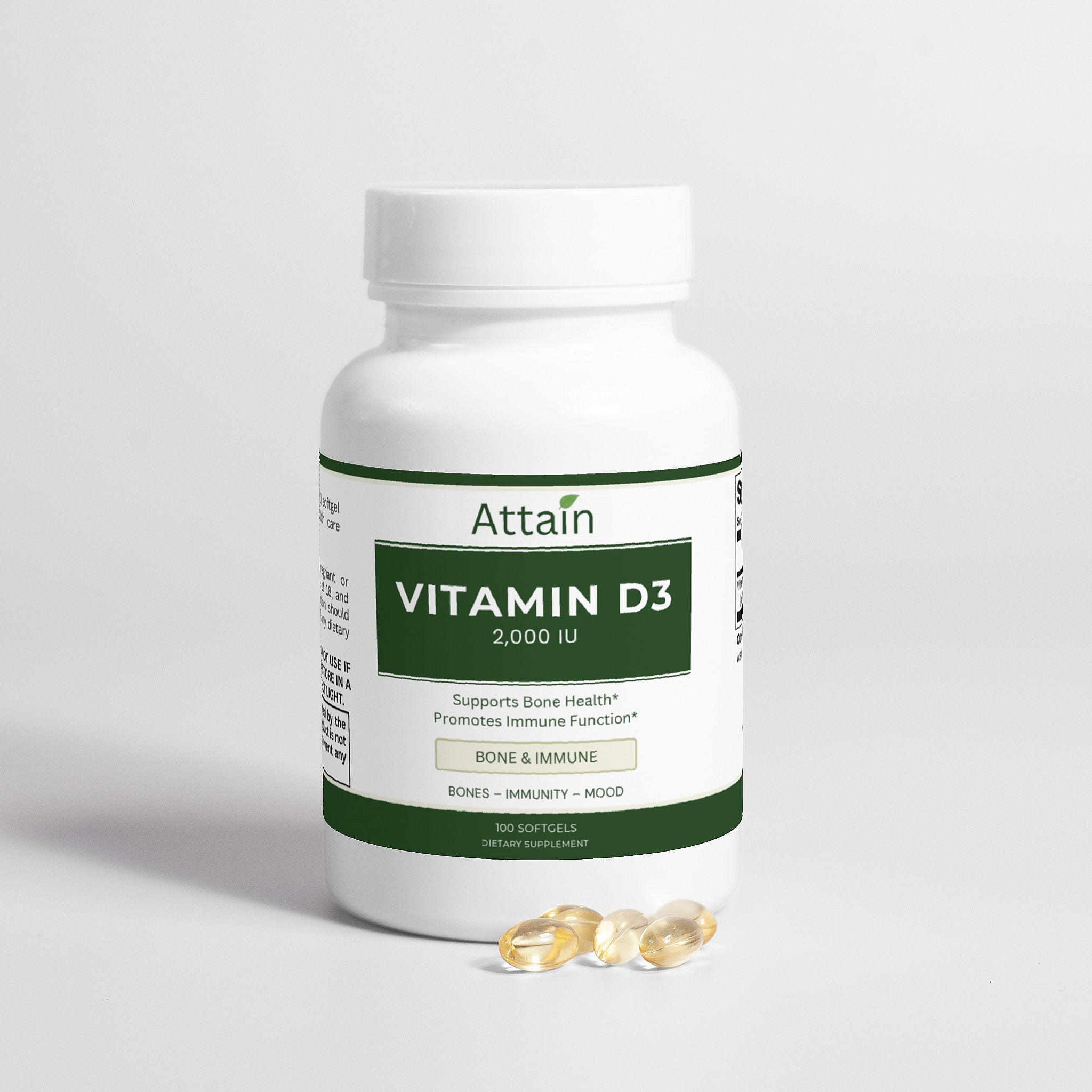 Vitamin D3 Capsules - 2,000 IU