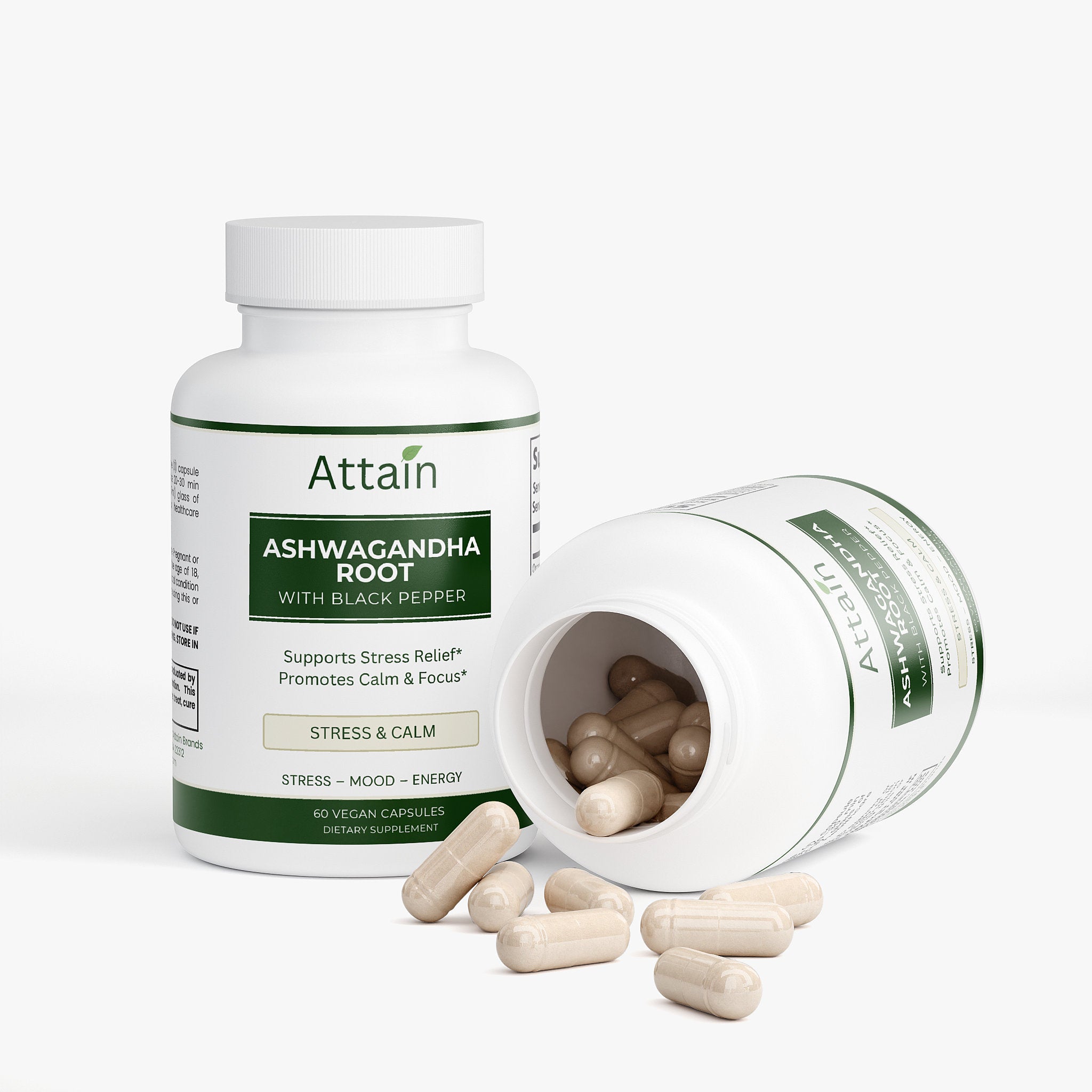 Ashwagandha Root Capsules with Black Pepper