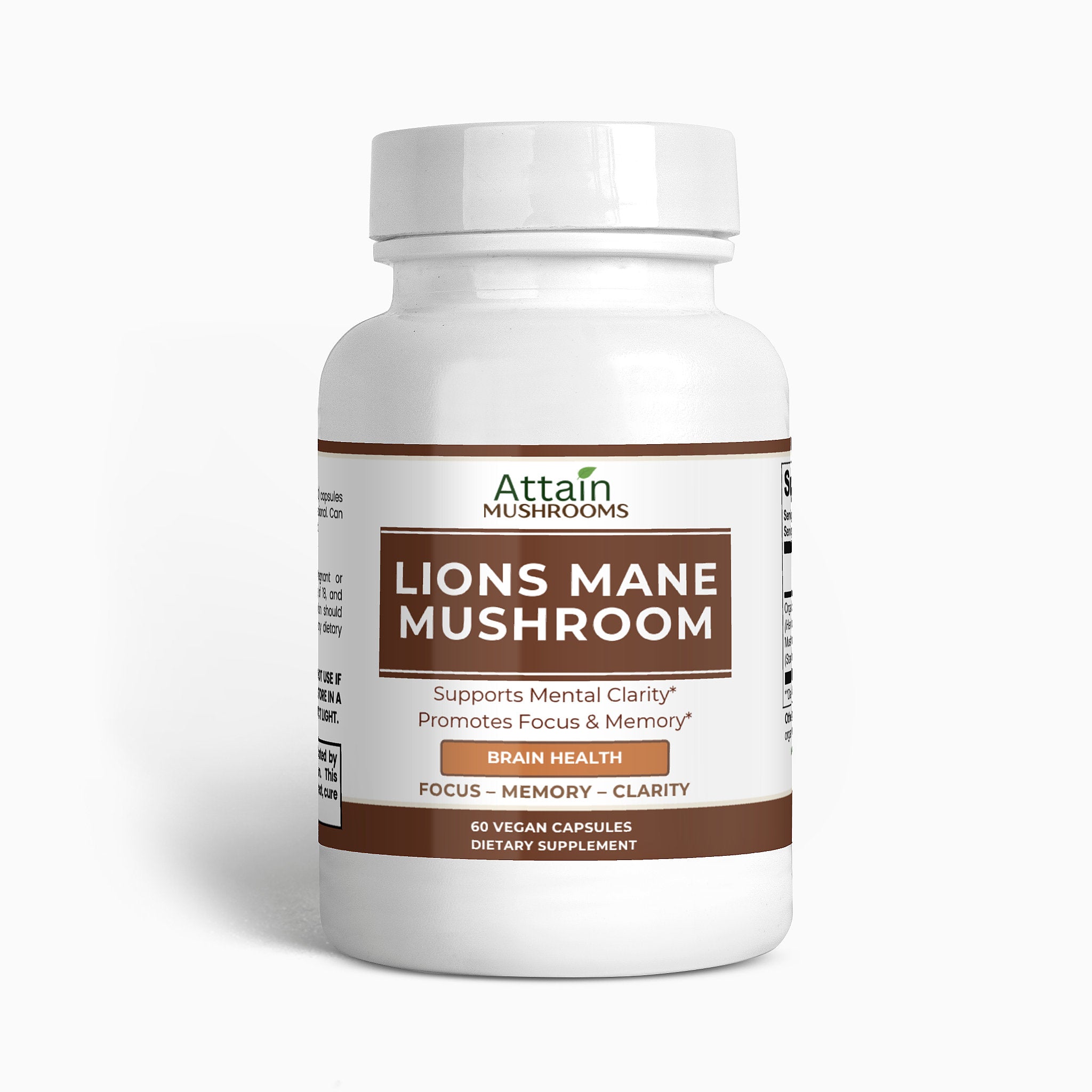 Organic Lion's Mane Mushroom Capsules 1000mg — Brain Support