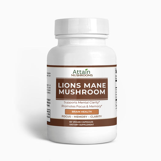 Organic Lion's Mane Mushroom Capsules 1000mg — Brain Support