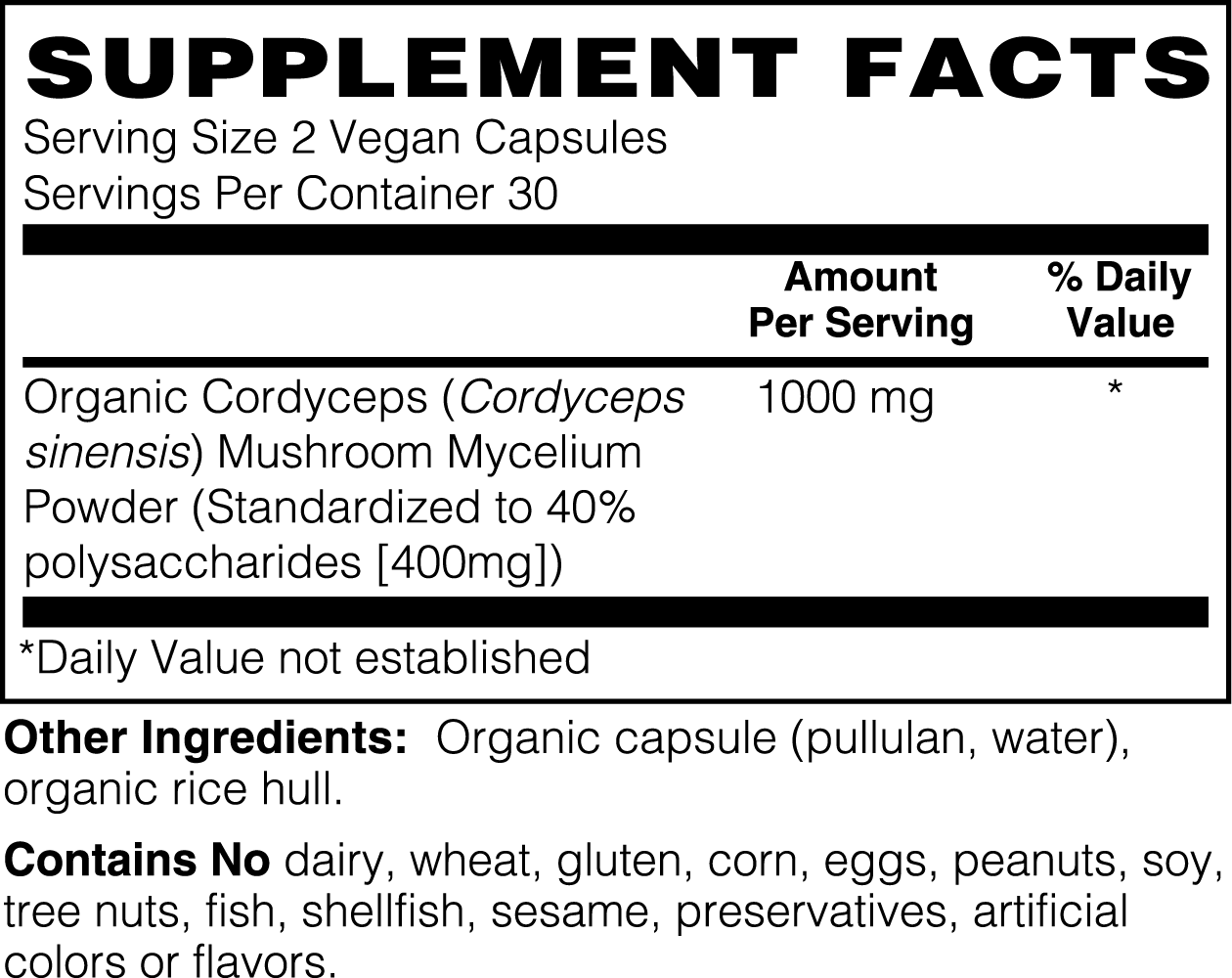 Cordyceps Mushroom Capsules - Attain Supplements