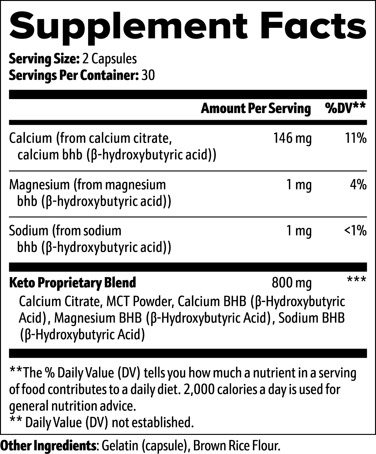 Keto BHB Capsules — Ketosis & Energy Support