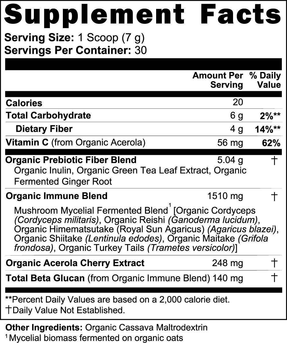 Fermented Mushroom Blend - Powdered Supplement - Attain Supplements