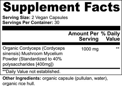 Organic Cordyceps Mushroom Capsules