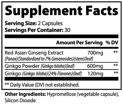 Ginkgo Biloba + Ginseng Capsules
