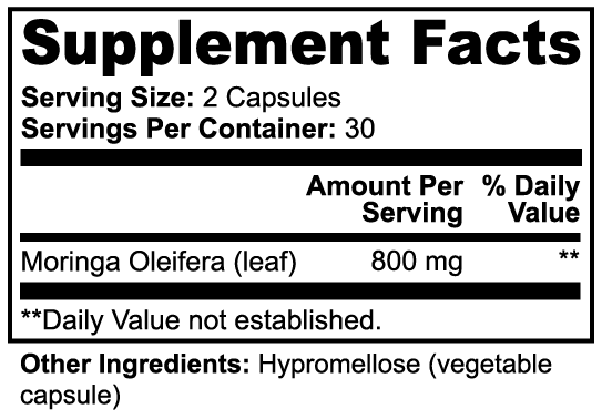 Moringa Capsules — Pure Plant Nutrition