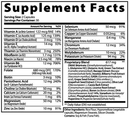 Nootropic Brain & Focus Formula - keep your focus sharp and energy high every day