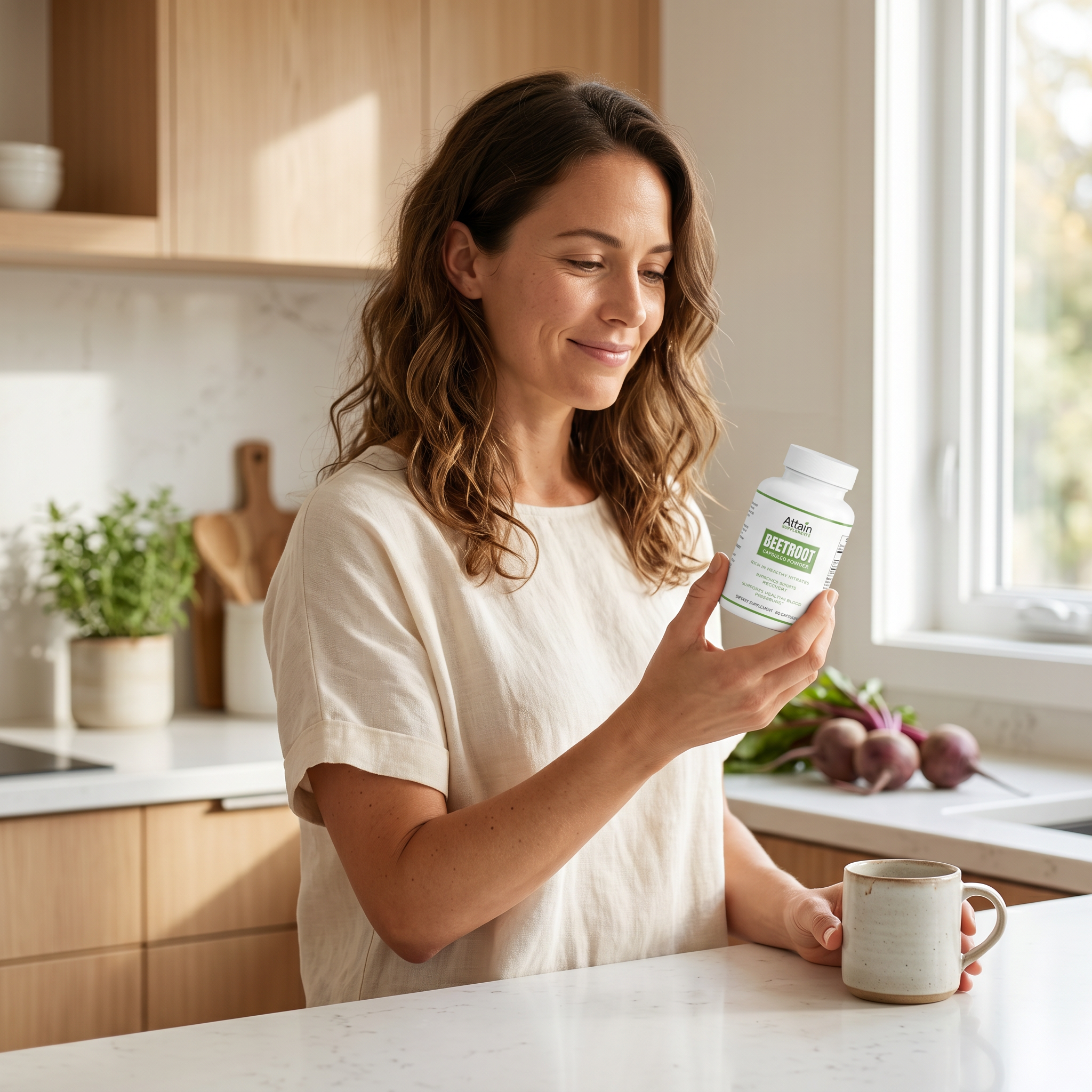 Attain Organic Beetroot capsules for circulation and energy