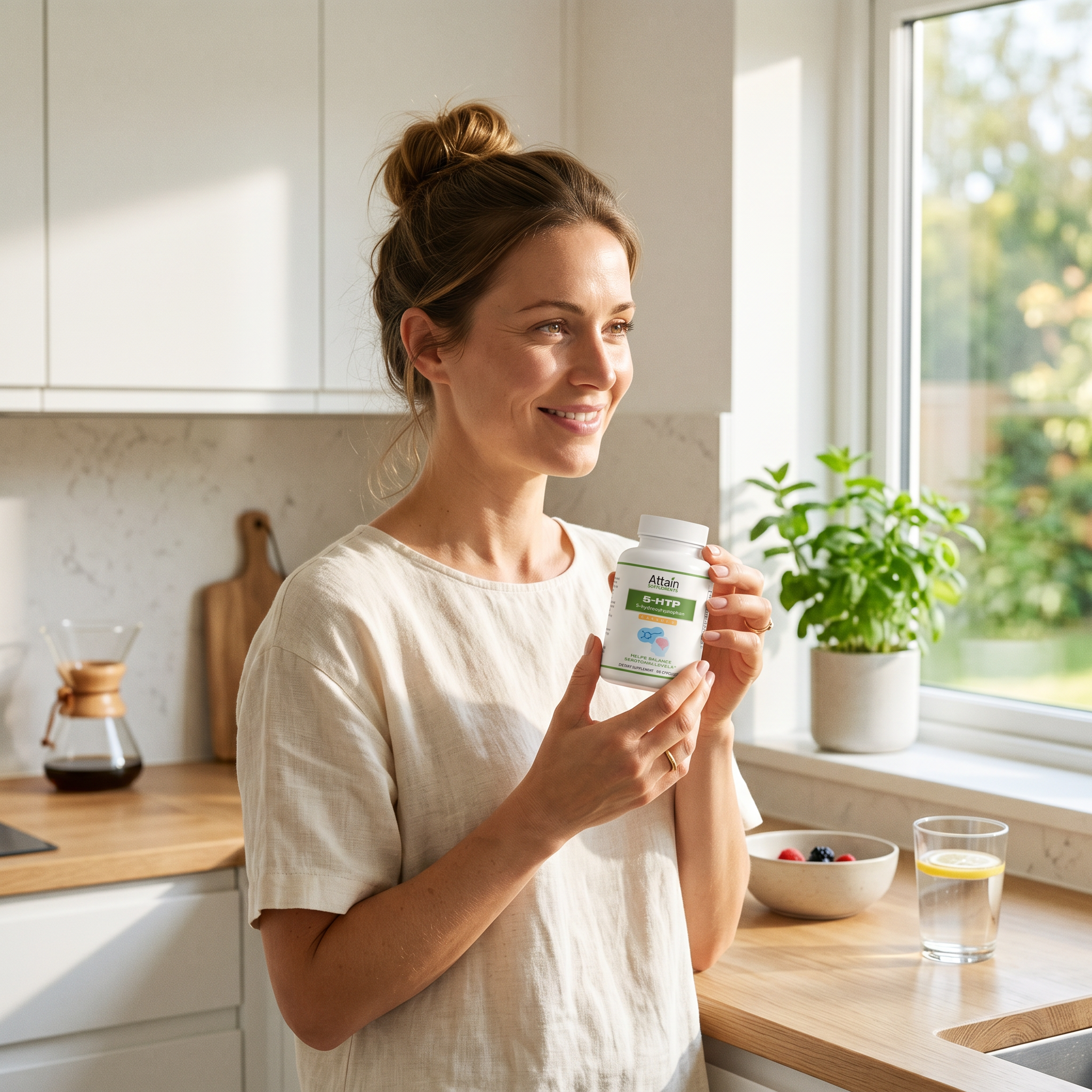 Attain 5-HTP capsules for mood and sleep support